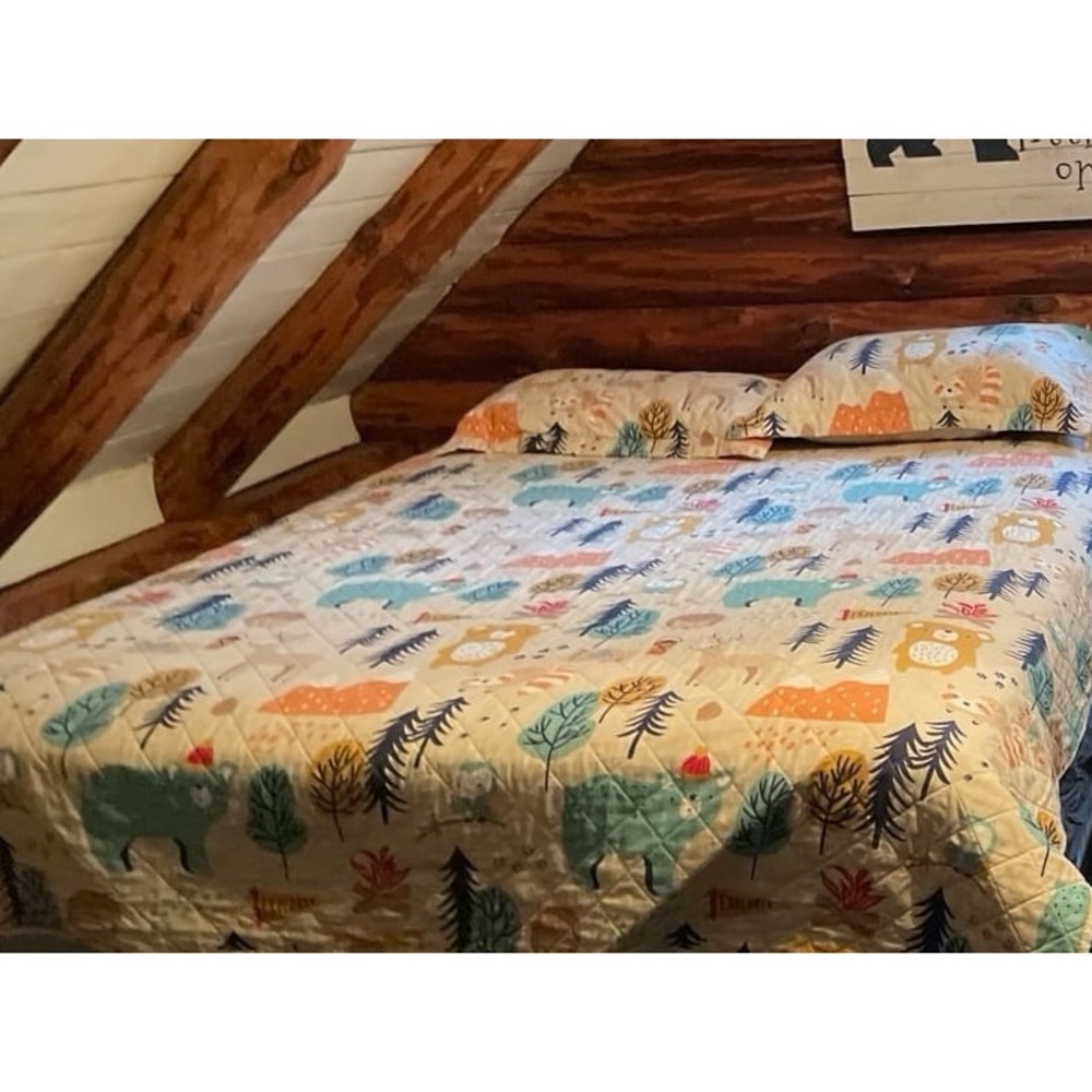 Forest Animals Print Queen Bedding Set - Picture 5 of 6